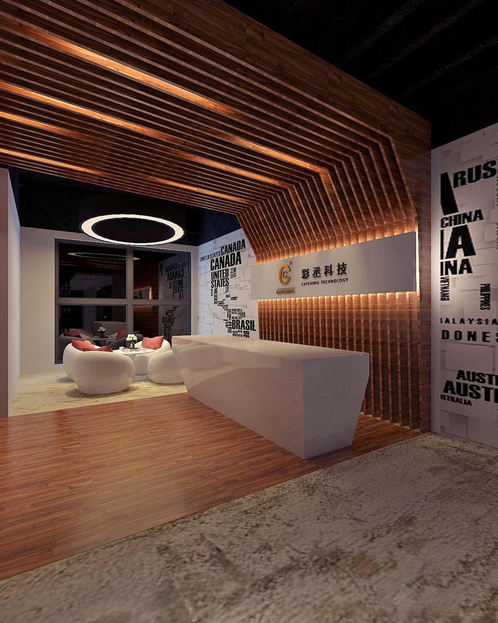 新材料科技公司辦公室裝修設(shè)計(jì)案例效果圖