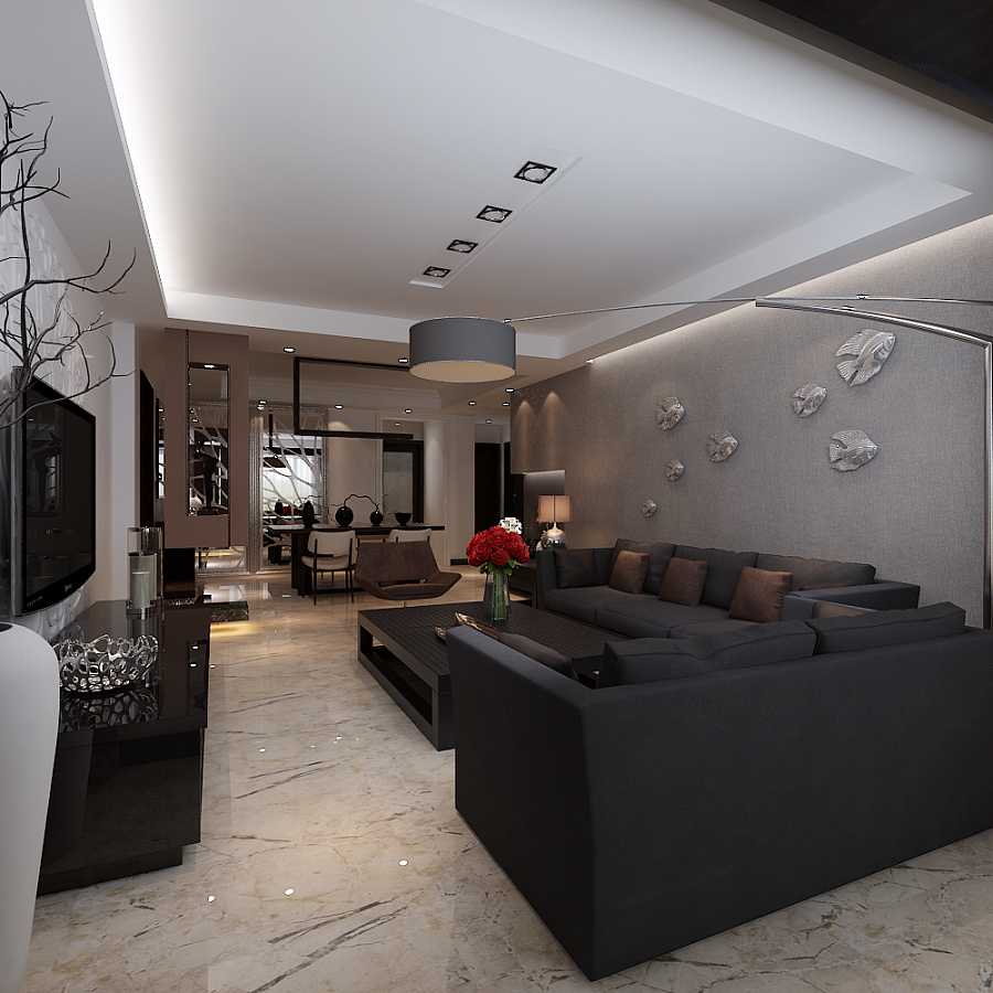 中山華府147㎡三室兩廳極簡(jiǎn)主義風(fēng)格裝修效果圖-金舍裝飾|室內(nèi)設(shè)計(jì)|空間/建筑|金舍飯飯 - 原創(chuàng)設(shè)計(jì)作品 